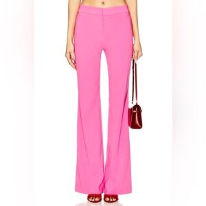 Alice + Olivia Pink Bell Bottom Stretch Leggings